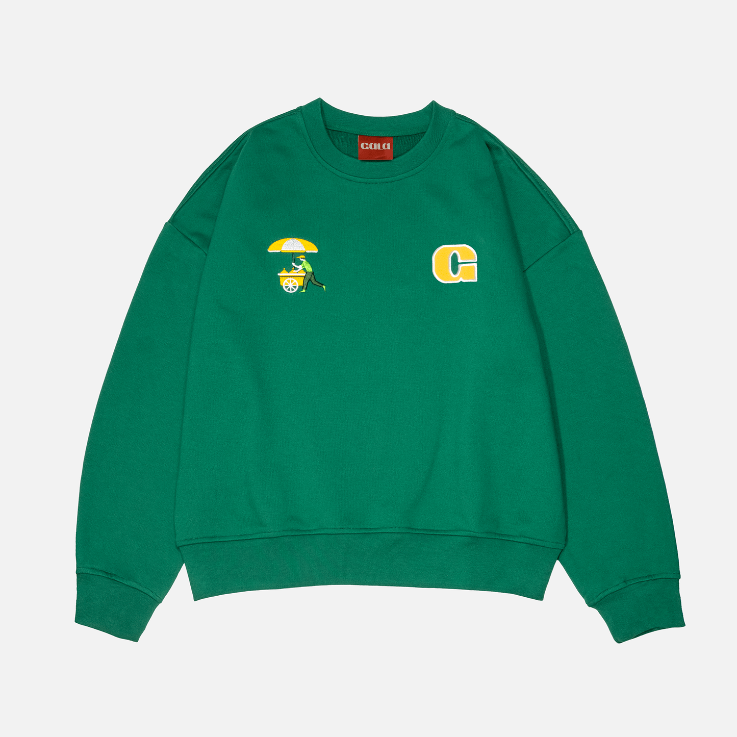 scoop green sweater