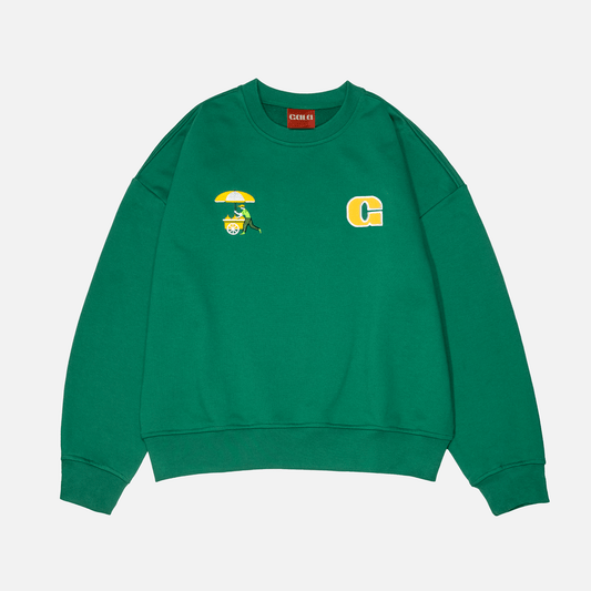 scoop green sweater