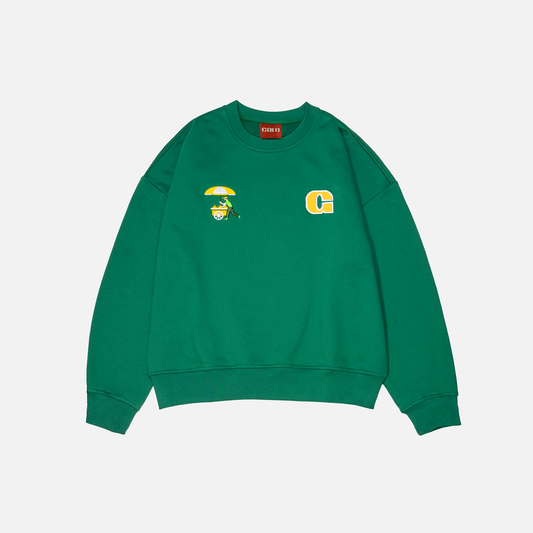 scoop green sweater